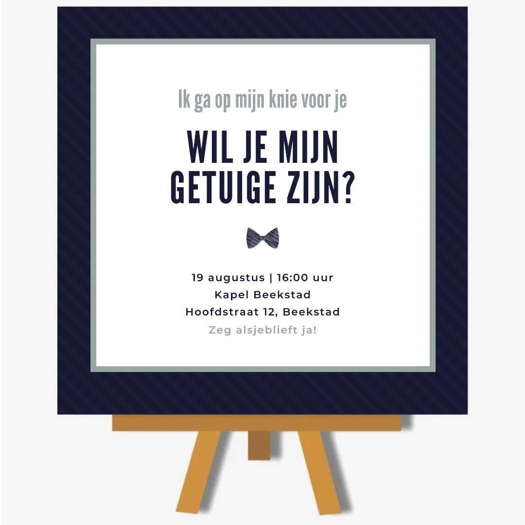 TegelWil je mijn getuige zijn?