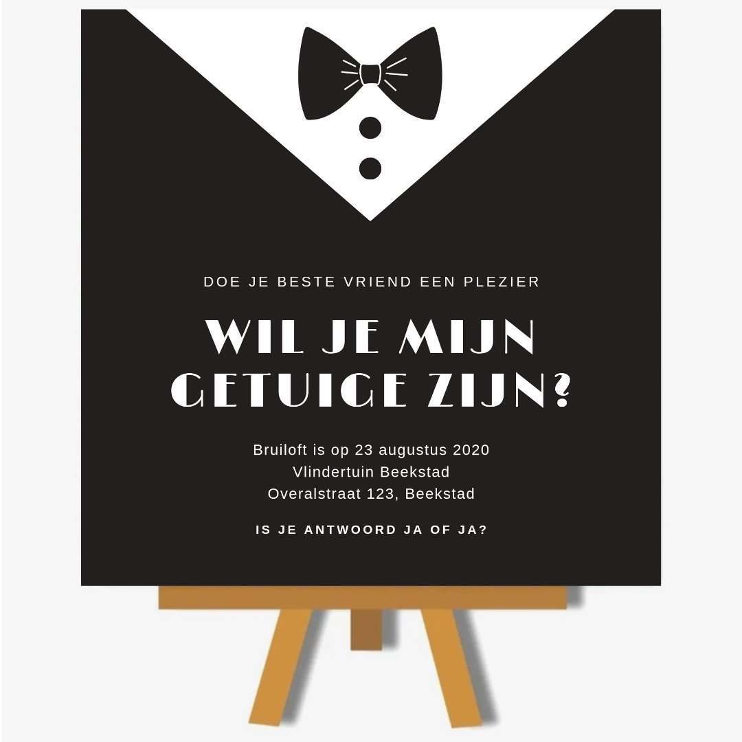 TegelWil je mijn getuige zijn?