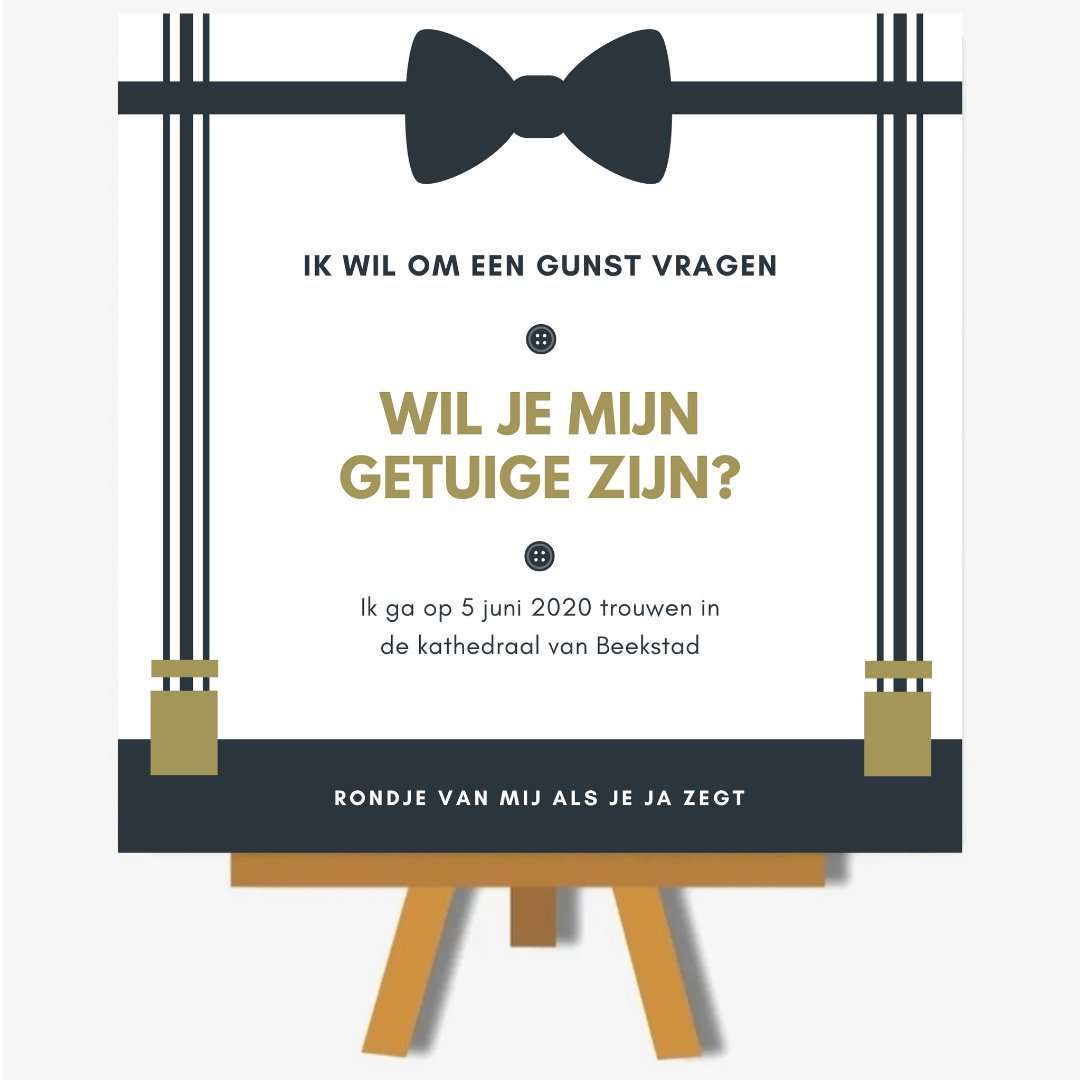 TegelWil je mijn getuige zijn?