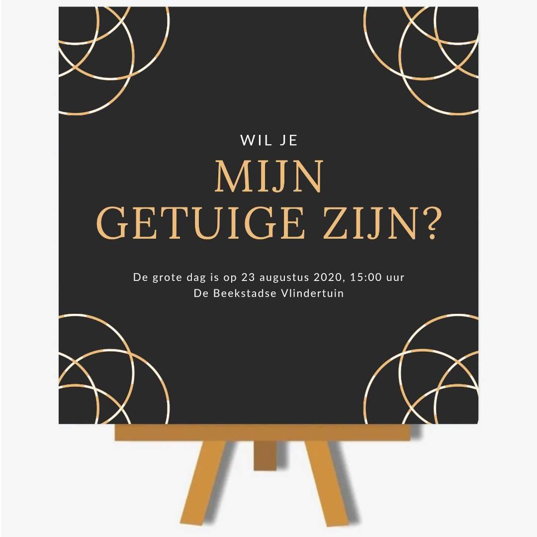 TegelWil je mijn getuige zijn?
