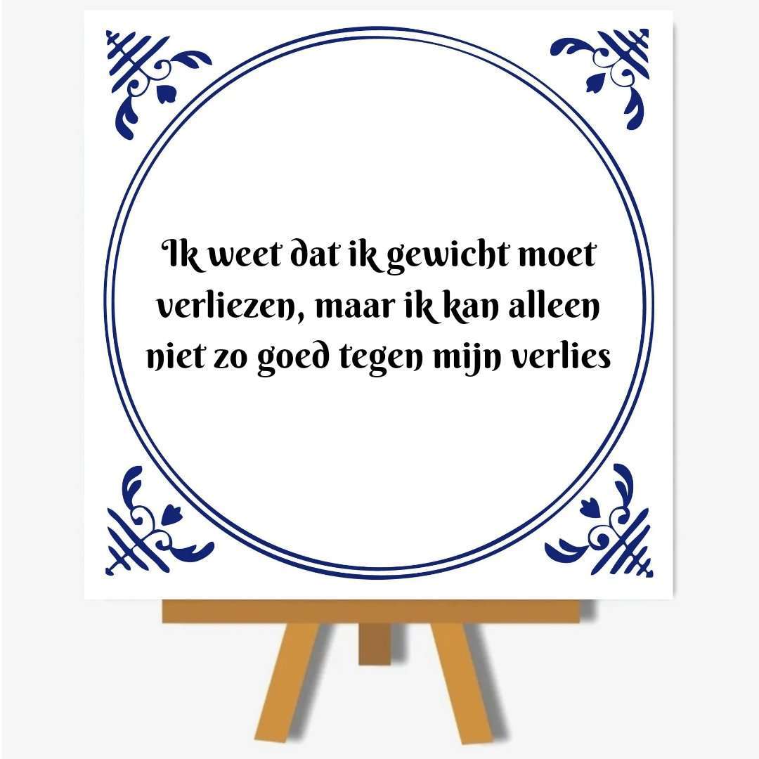 Ik weet dat ik gewicht moet verliezen, maar ik kan alleen niet zo goed tegen mijn verlies