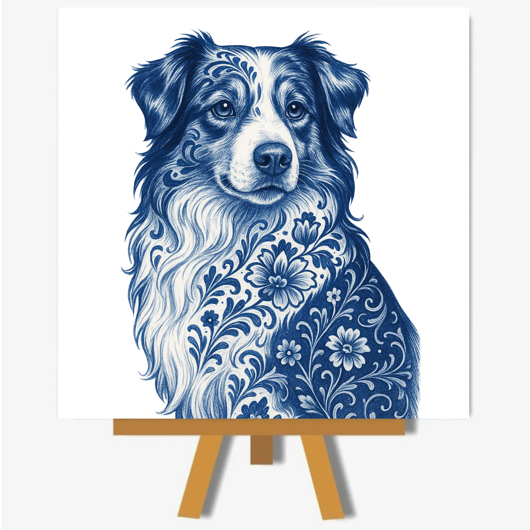 Australische herder delftsblauw