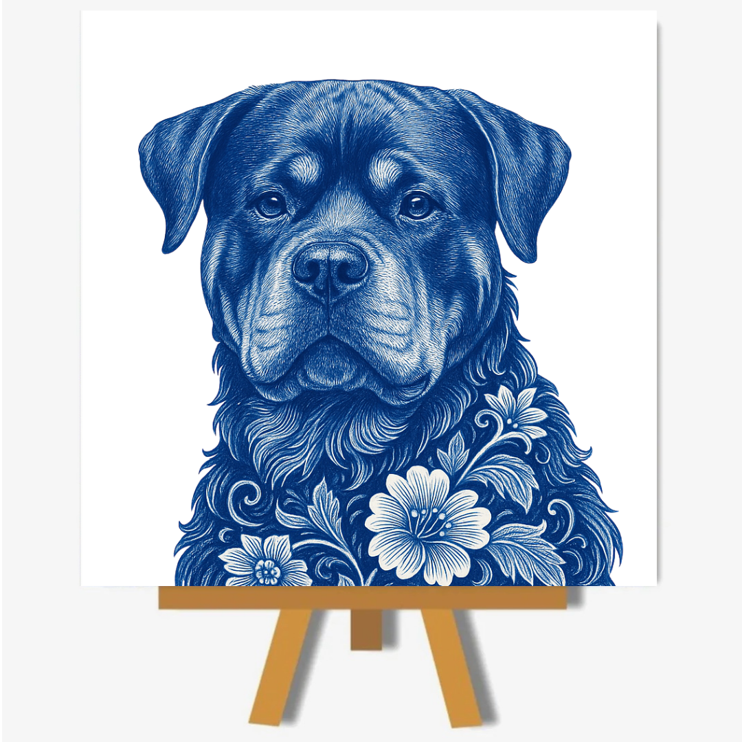 Rotweiler delftsblauw