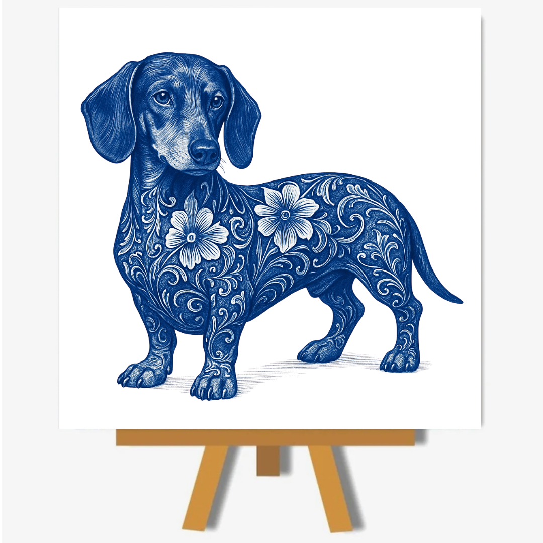 Teckel delftsblauw