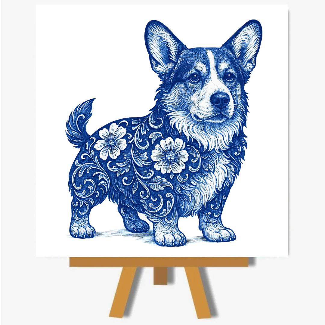 Corgi delftsblauw