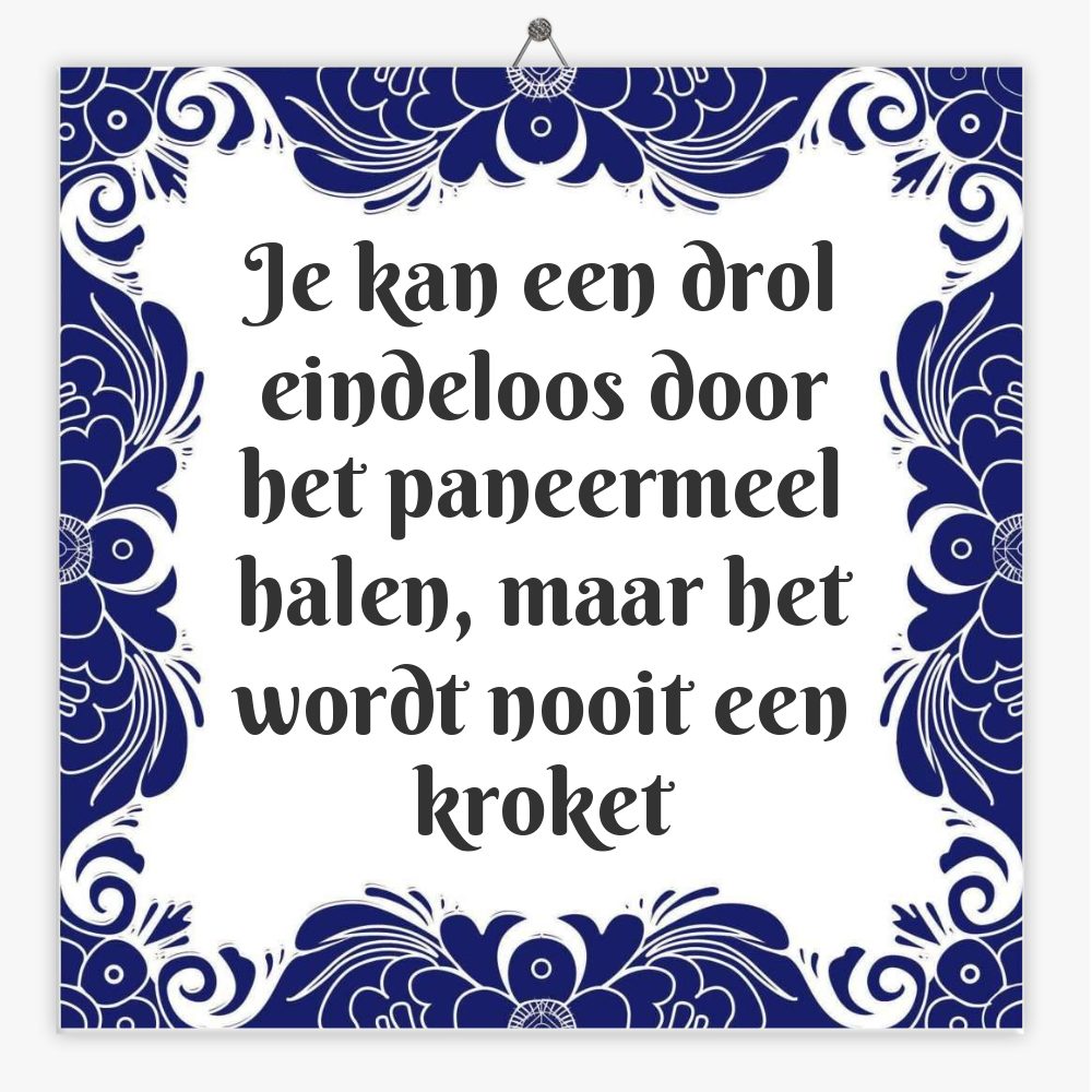 Je kan een drol eindeloos door het paneermeel halen, maar het wordt nooit een kroket