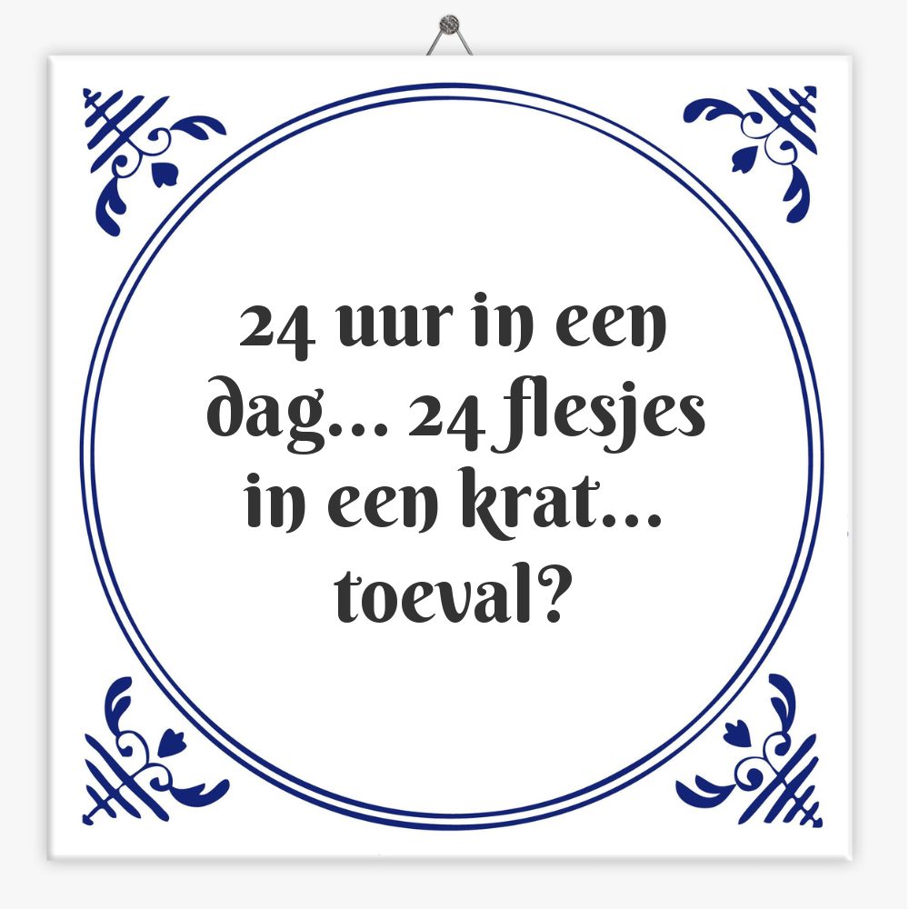 24 uur in een dag… 24 flesjes in een krat… toeval?