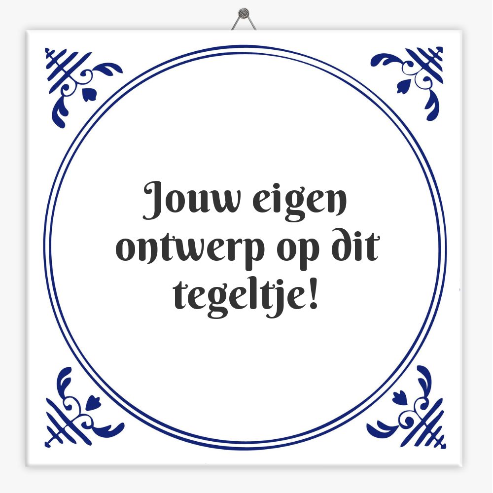 Jouw eigen ontwerp op dit tegeltje!