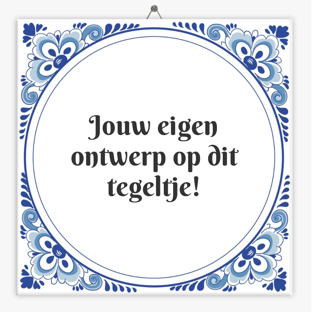 Jouw eigen ontwerp op dit tegeltje!