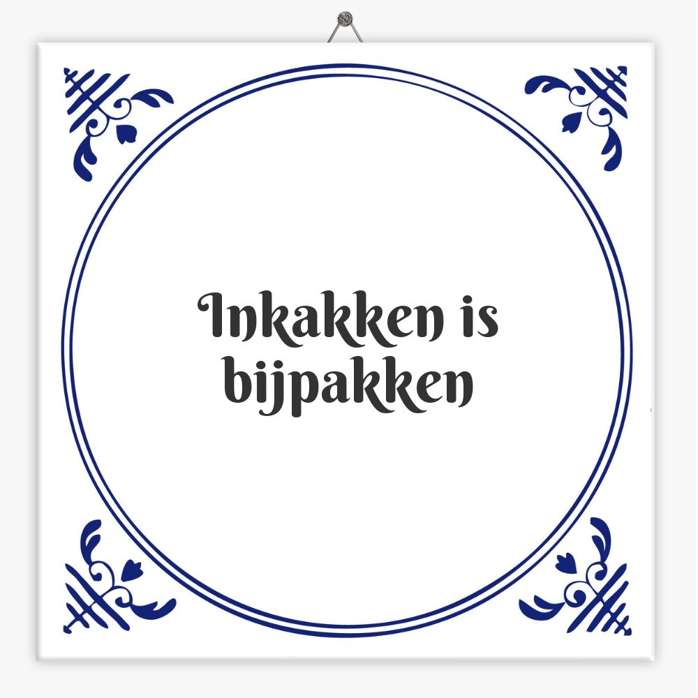 Inkakken is bijpakken