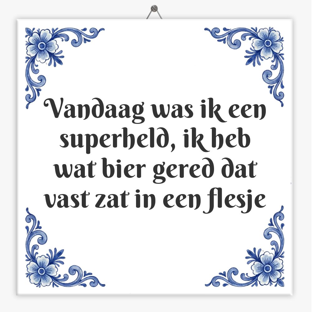Vandaag was ik een superheld, ik heb wat bier gered dat vast zat in een flesje