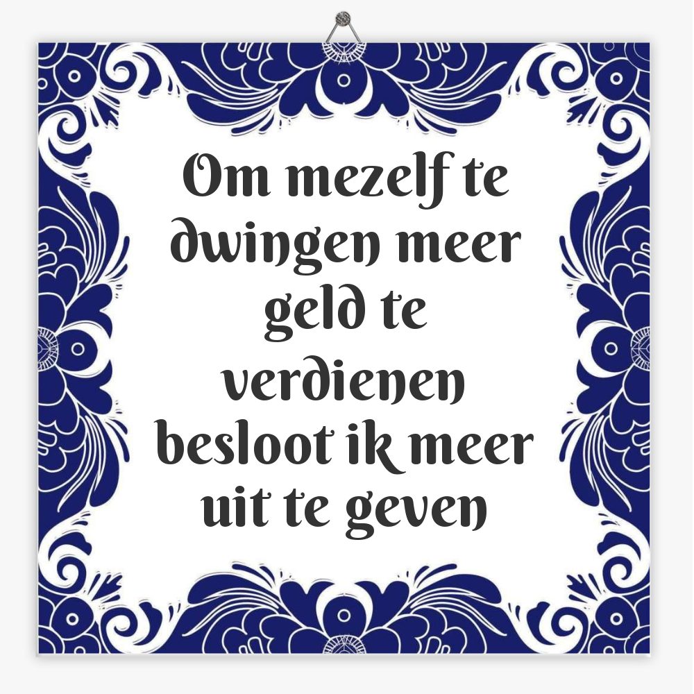 Om mezelf te dwingen meer geld te verdienen besloot ik meer uit te geven