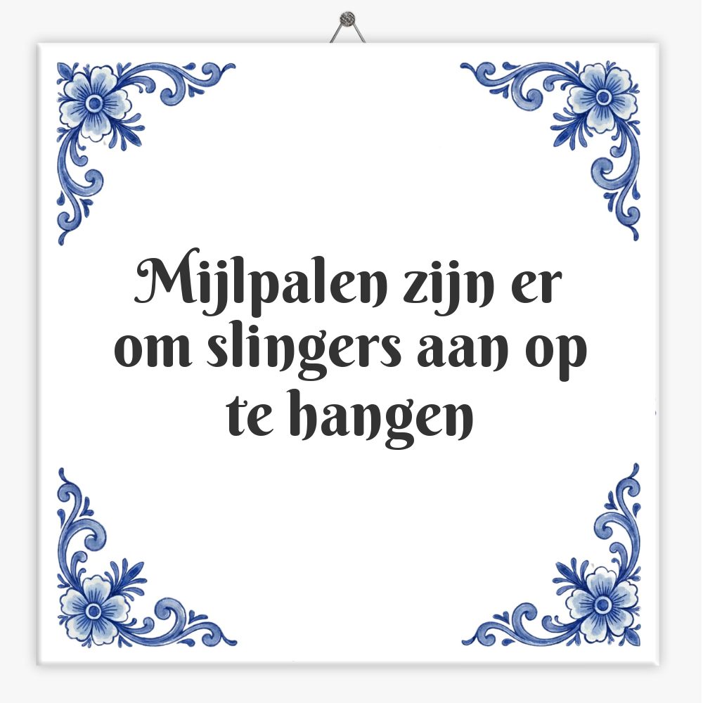 Mijlpalen zijn er om slingers aan op te hangen