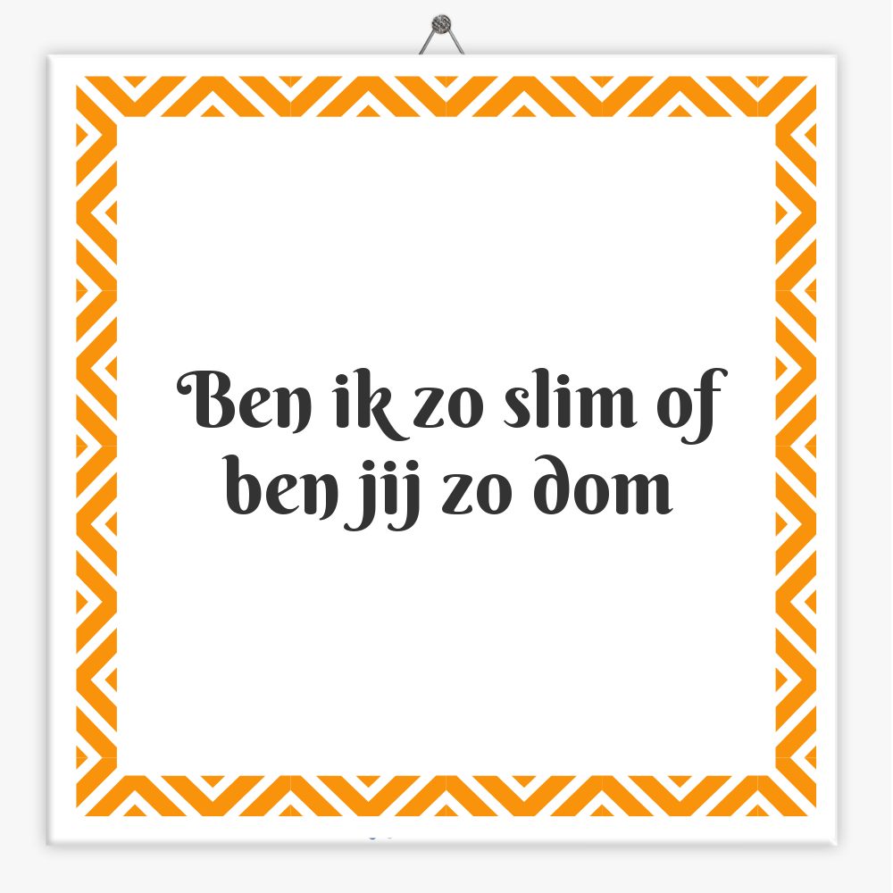 Ben ik zo slim of ben jij zo dom