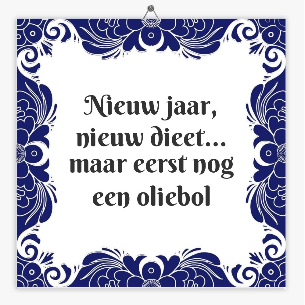 Nieuw jaar, nieuw dieet… maar eerst nog een oliebol