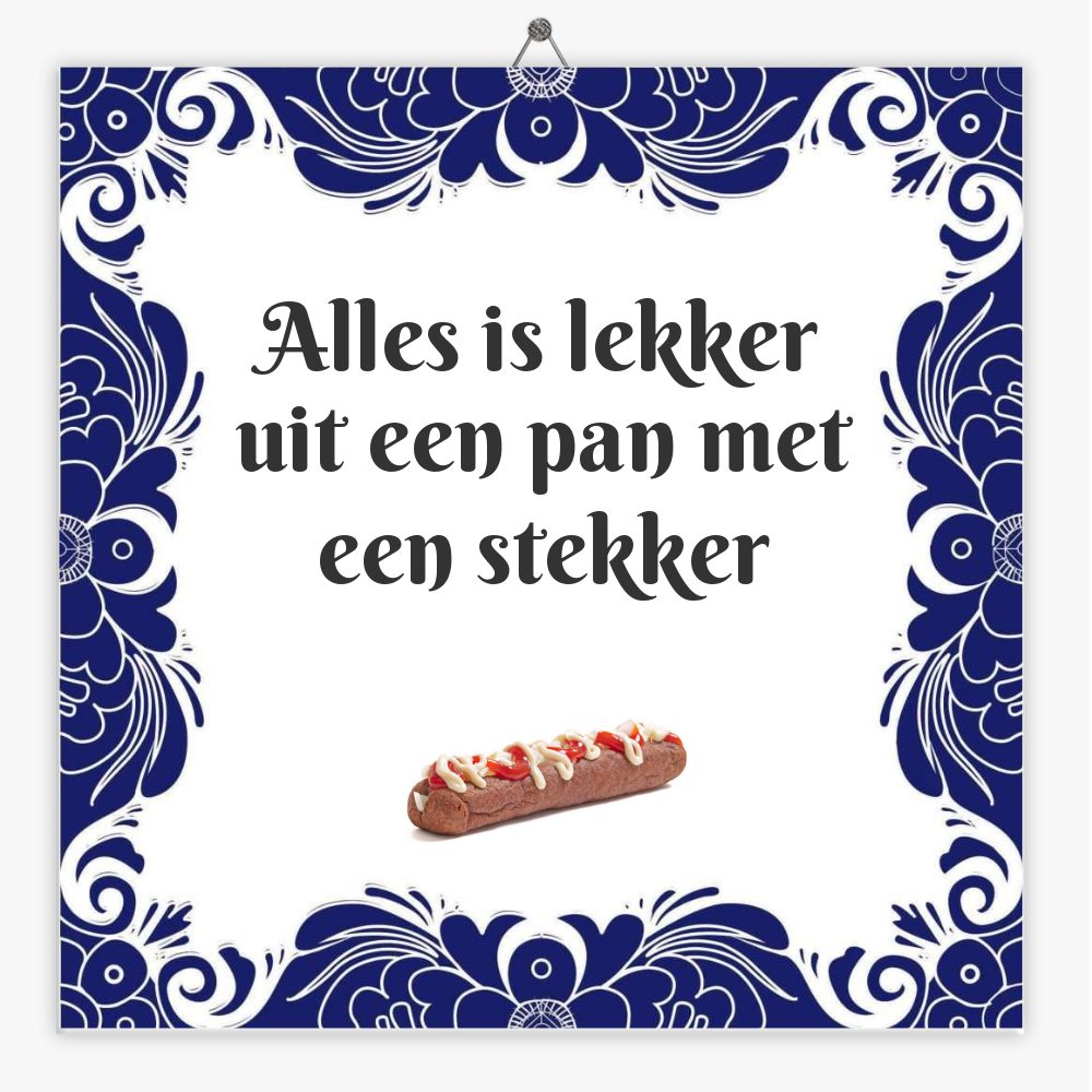 Alles is lekker uit een pan met een stekker