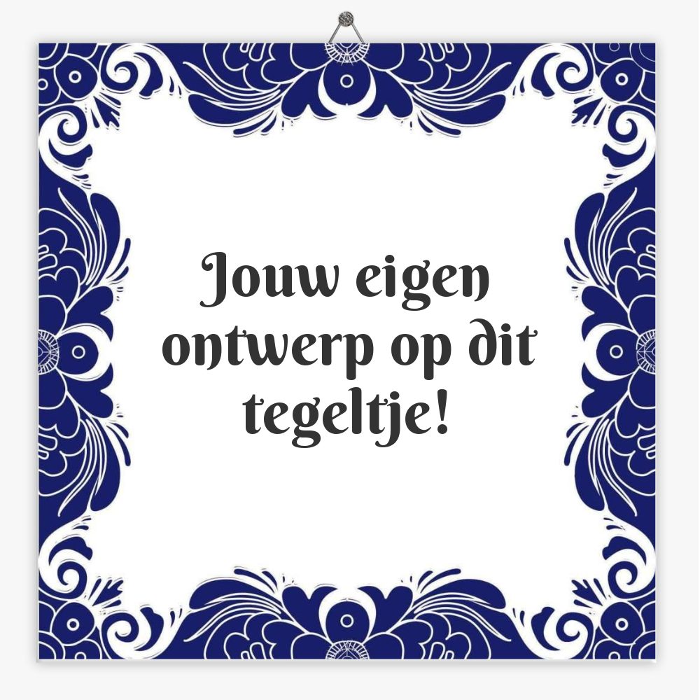 Jouw eigen ontwerp op dit tegeltje!