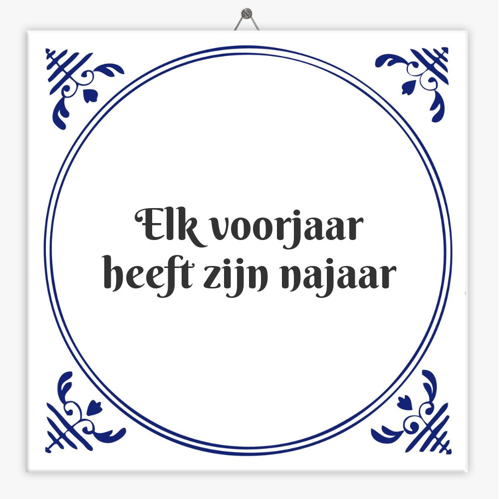Elk voorjaar heeft zijn najaar