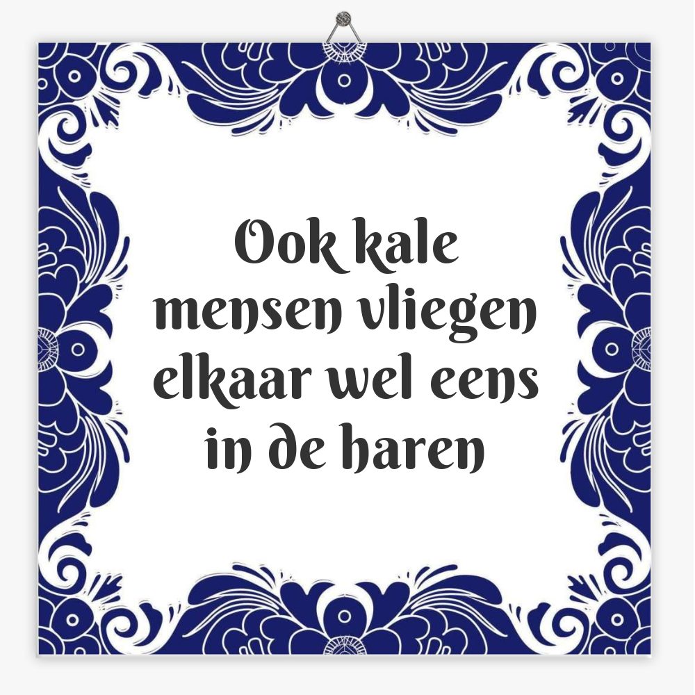 Ook kale mensen vliegen elkaar wel eens in de haren